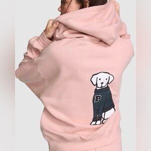 PINK Victoria's Secret Ltd Edition Chalk Rose Full Zip Hoodie